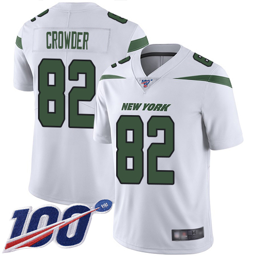 New York Jets Limited White Youth Jamison Crowder Road Jersey NFL Football #82 100th Season Vapor Untouchable